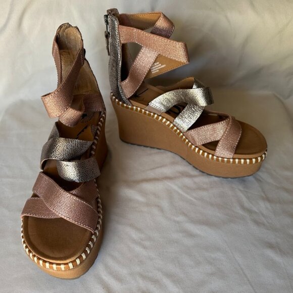 OTBT Pavilion Platform Wedge Sandals Size 7.5 - Picture 2 of 7